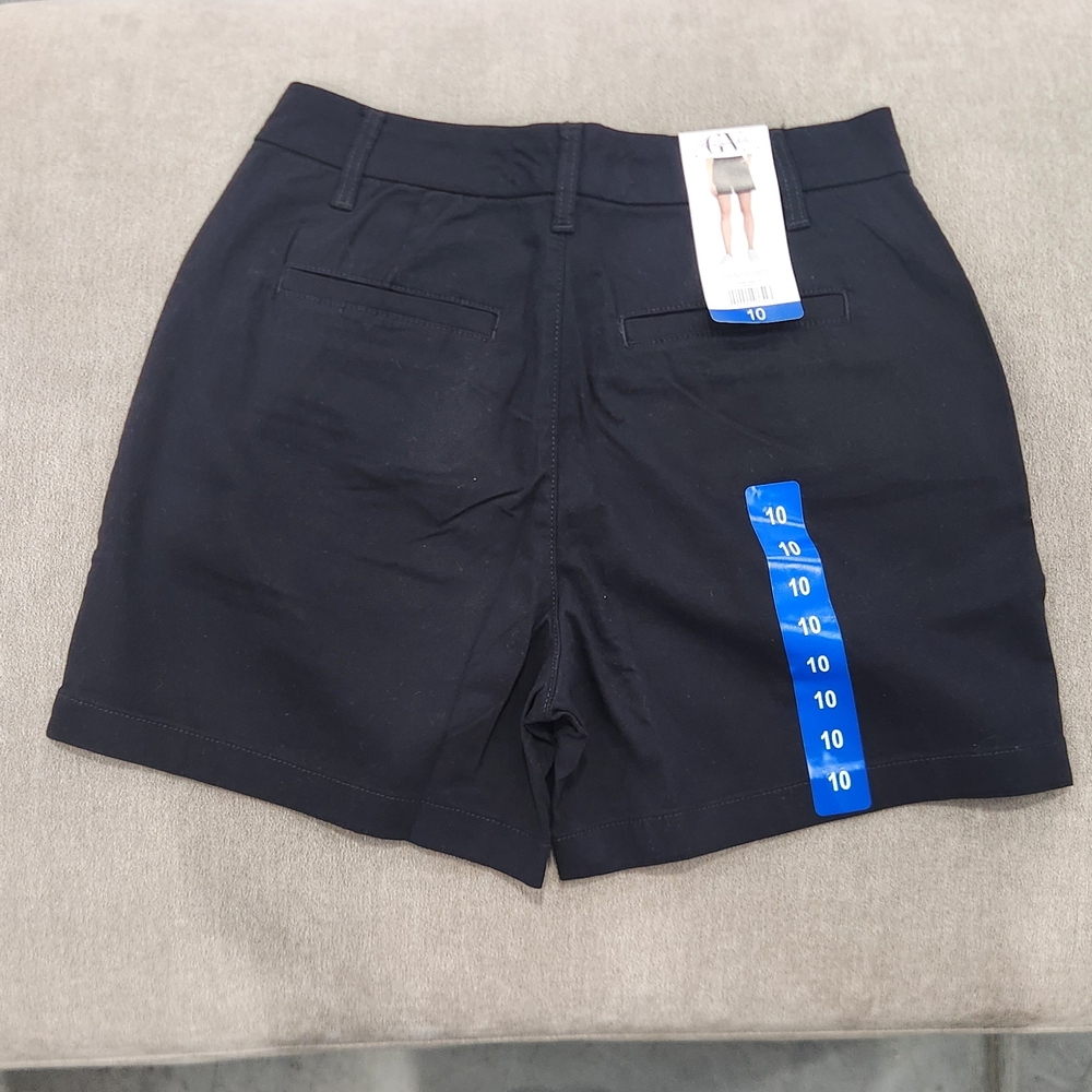 Gloria Vanderbilt Chino Shorts Women's Black NwT Sizes 6 8 10 12 14